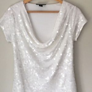INC international sequin women’s shirt NWT